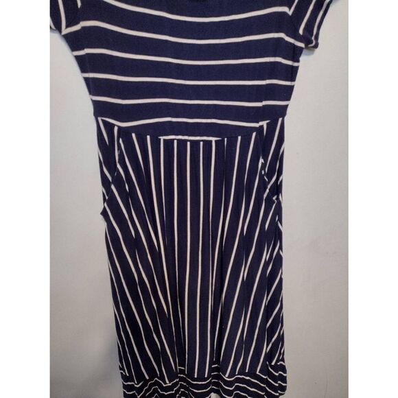 Torrid size 00 Navy Blue White Stripe Maxi Dress - Picture 3 of 4